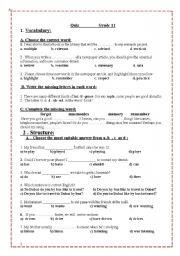 English worksheet: Test