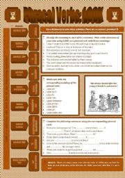 English Worksheet: Phrasal verbs: LOOK- Chocolate Design
