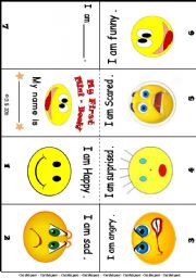 English Worksheet: Emotions- Mini Book