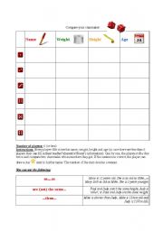 English Worksheet: Compare Classmates