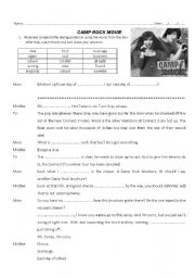 English worksheet: movie exercises