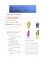 English Worksheet: adjetivos