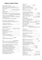 English Worksheet: Famine by sinead o Connor