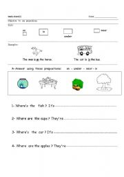 English worksheet: Prepositions