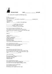 English Worksheet: I just haven´t met you yet