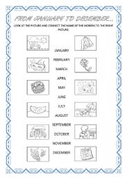 English Worksheet: FROM JANUARY TO DECEMBER...