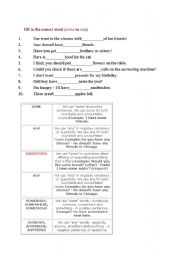 English Worksheet: SOME AND ANY