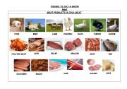 English Worksheet: THINGS TO EAT & DRINK: MEAT