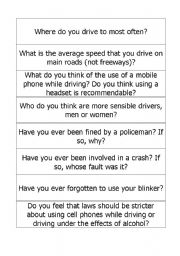 English Worksheet: Lets discuss DRIVING!!