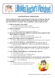 English Worksheet: Addictive Habits