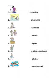 English worksheet: There are different professions
