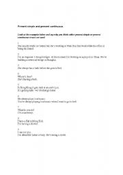 English worksheet: tense