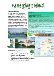 English Worksheet: WE ARE GOING TO IRELAND!