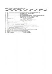 English Worksheet: countable and uncountable