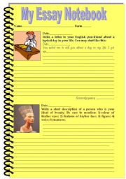 English Worksheet: My Essay Notebook