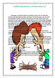 English Worksheet: Reading-comprehension