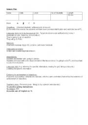 English Worksheet: American Headway 3 (pgs35) lesson plan