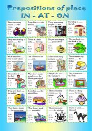 Prepositions of place IN-AT-ON