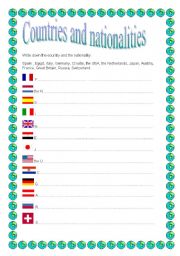 countries and nationalities