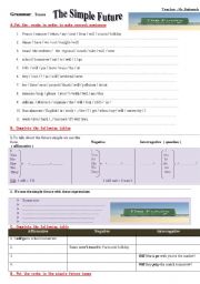 English Worksheet: the Simple Future 