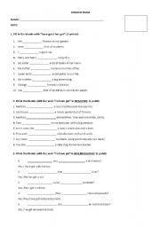 English Worksheet: English exam To be and To have
