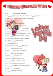 English Worksheet: Present Simple, Present Continuous and Past Simple