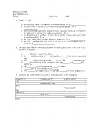 English worksheet: 5thgrade exam