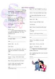 English worksheet: Lilo stitch movie activity