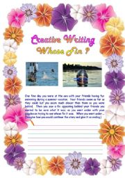 English Worksheet: Creative Writing 14