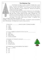 English Worksheet: Christmas tree