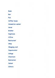 English Worksheet: List of types of buildings