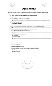 English worksheet: English humour