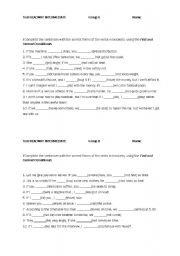 English Worksheet: First and Second Conditionals