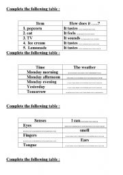 English worksheet: worksheet ;lesson4