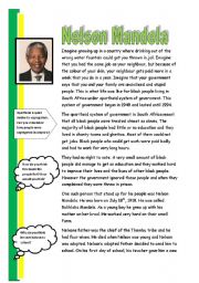 English Worksheet: NelsonMandela