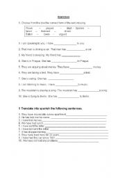 English Worksheet: Perfect