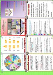 English Worksheet: Minibook:Let me show you round my house