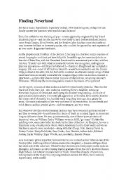English Worksheet: Finding Neverland