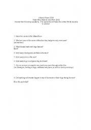 English worksheet: The Iditarod race 2008 movie questions