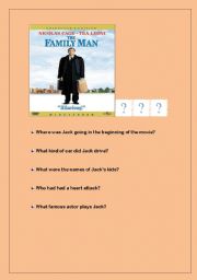 English worksheet: Family man