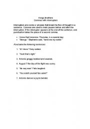 English Worksheet: Amigo Brothers--Grammar Exercise