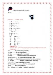 PRACTICE PAST SIMPLE AND IRREGULAR VERBS