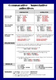 English Worksheet: COMPARATIVE-SUPERLATIVE