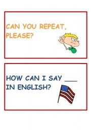 Classroom language cards part 2