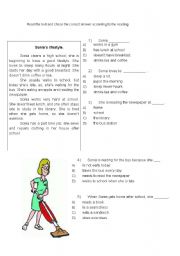 English Worksheet: Daily schedule. Everyday  activities.
