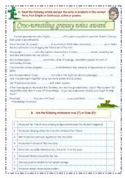 English Worksheet: Present progressive