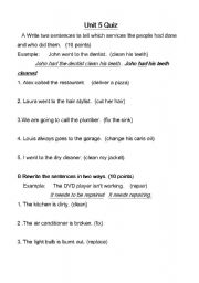 English Worksheet: Need +Participle