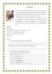 English Worksheet: COMPARATIVES