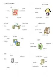 English Worksheet: furniture