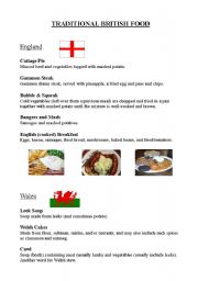 English Worksheet: Traditional British Food